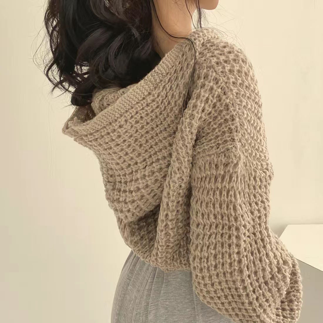 Manteau court à capuche pour femmes