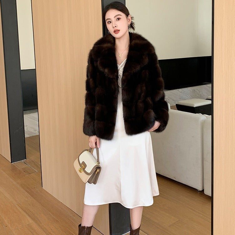 Manteau en Fourrure Synthétique Élégant