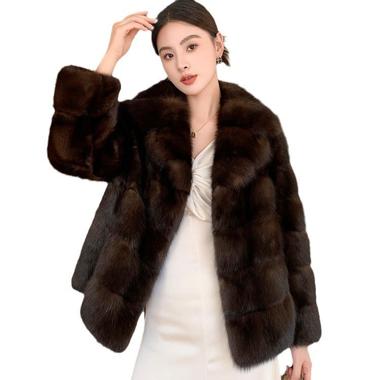 Manteau en Fourrure Synthétique Élégant