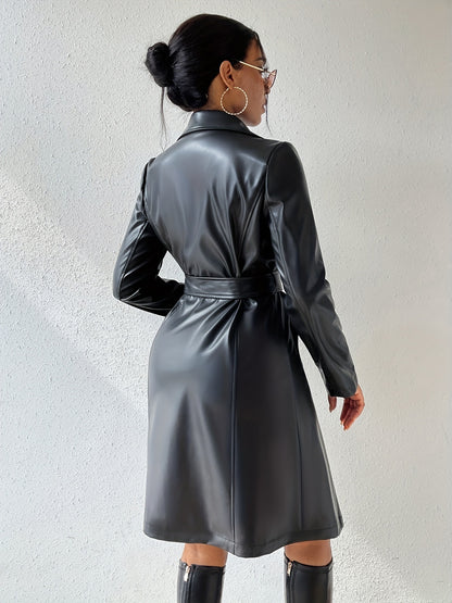 Manteau en cuir élégant et tendance