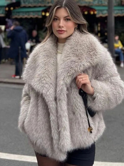 manteau en fausse fourrure haut de gamme