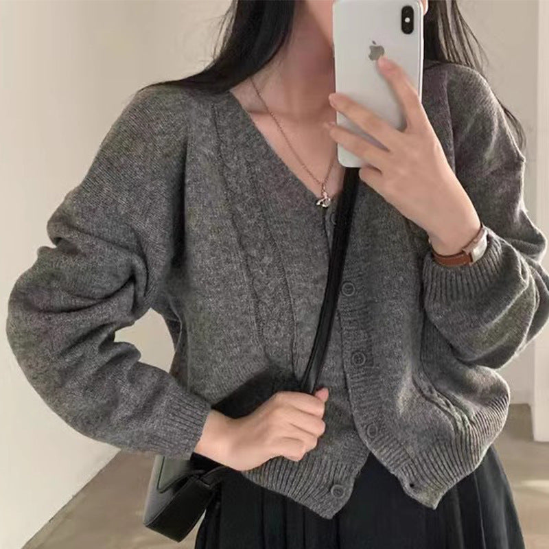 Cardigan Femme col V manches longues