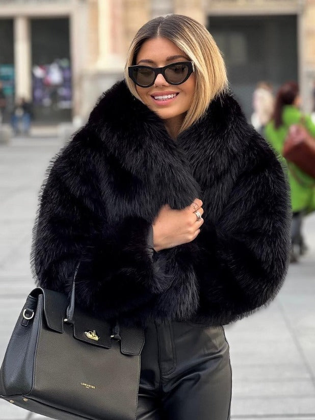 manteau en fausse fourrure haut de gamme