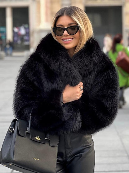 manteau en fausse fourrure haut de gamme