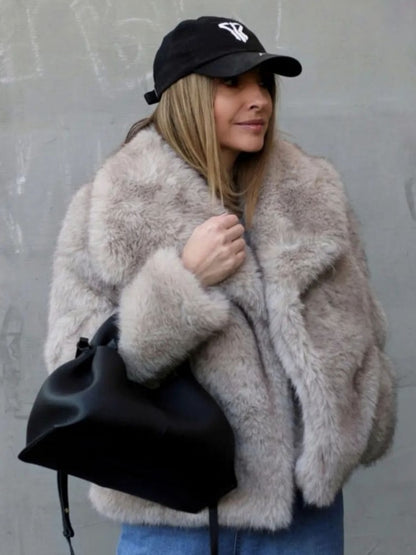 manteau en fausse fourrure haut de gamme