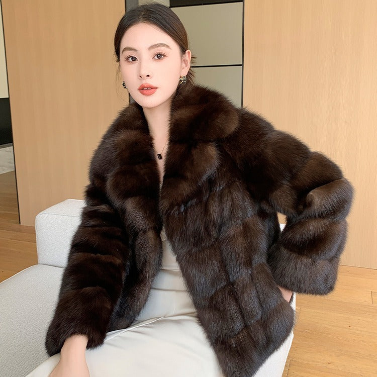 Manteau en Fourrure Synthétique Élégant