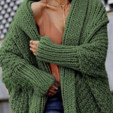 Cardigan long et épais pour femme