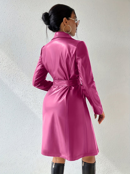Manteau en cuir élégant et tendance