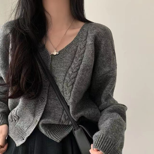 Cardigan Femme col V manches longues