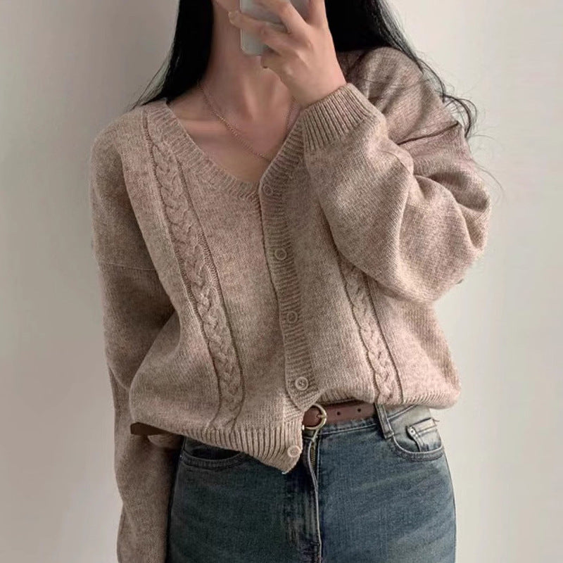Cardigan Femme col V manches longues