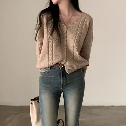 Cardigan Femme col V manches longues